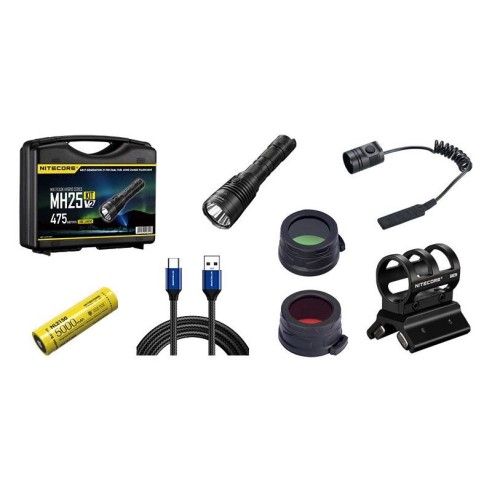 Lampe NITECORE MH25 kit V2 1300 Lumens