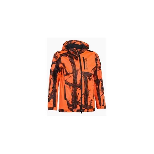 Veste à capuche SOFTSHELL enfant orange camo...