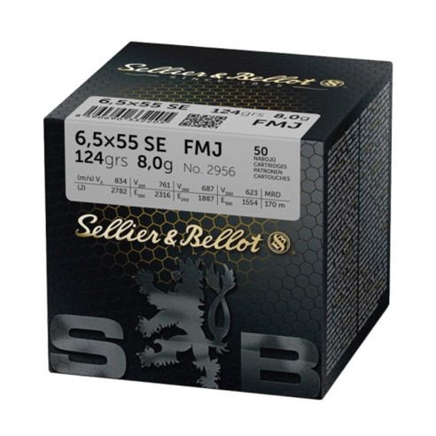 Cartouches Sellier & Bellot calibre 6.5×55 SE...