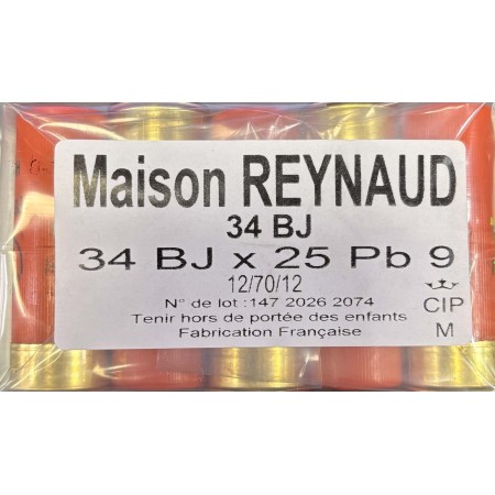 Cartouches jocker (Maison Reynaud) LA34 calibre 12/70 34g...