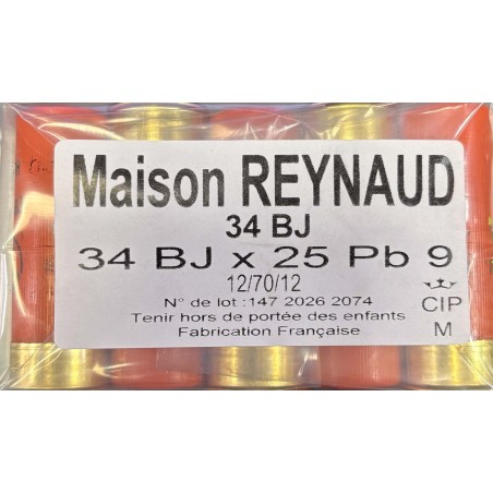 Cartouches jocker (Maison Reynaud) LA34 calibre 12/70 34g bj n° 9