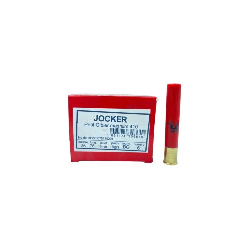 Cartouches JOCKER calibre 410 magnum 36/76...