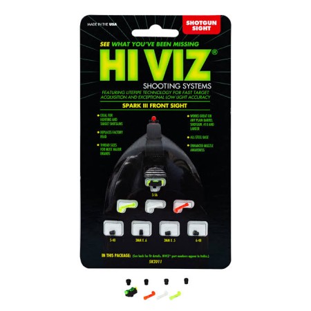 Guidon HI VIZ Spark III Font Sight à visser avec fibres...