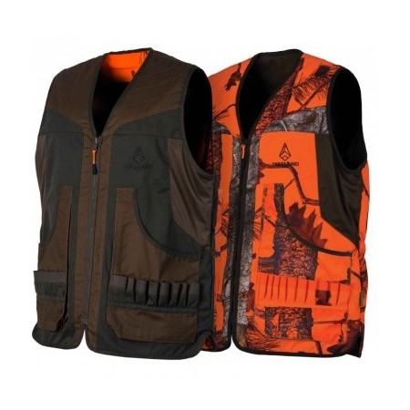 Gilet TREELAND réversible orange camo/vert T610N