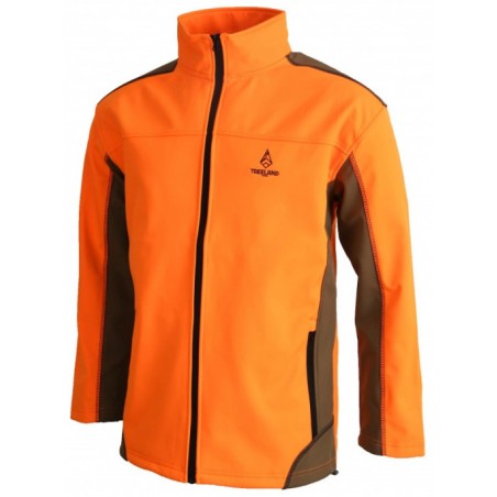 Veste TREELAND Soft Shell déferlante Orange