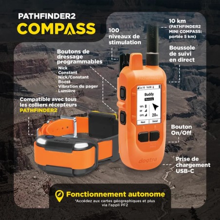 Gps DOGTRA PATHFINDER 2 Compass + 1 collier