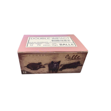 Balles JOCKER Double impact calibre 12/70 34grs x10