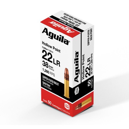 CARTOUCHE AGUILA HOLLOW POINT CALIBRE 22LR HV 38GR X20