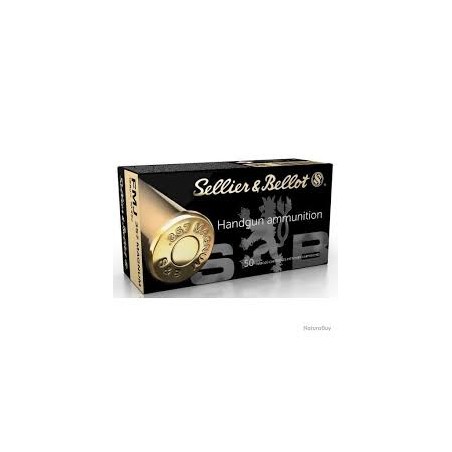 Cartouches Sellier & Bellot calibre 357 mag FMJ 158gr 10.25g x50