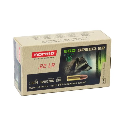 CARTOUCHE NORMA ECO SPEED-22 HV CALIBRE 22LR...