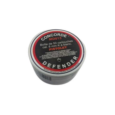 Cartouches CONCORDE DEFENDER calibre 8mm K à blanc...