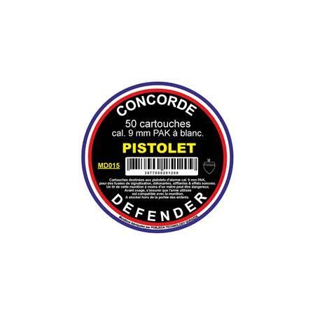 Cartouches CONCORDE DEFENDER calibre 9mm PAK à blanc...