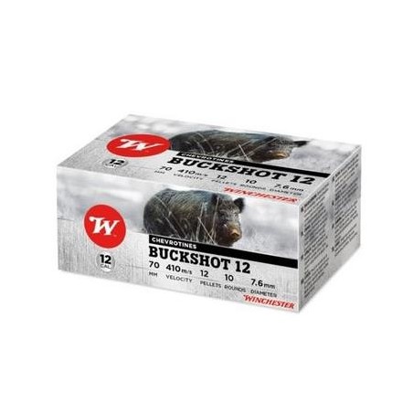 CARTOUCHES WINCHESTER BUCKSHOT calibre 12/70 12grs x10