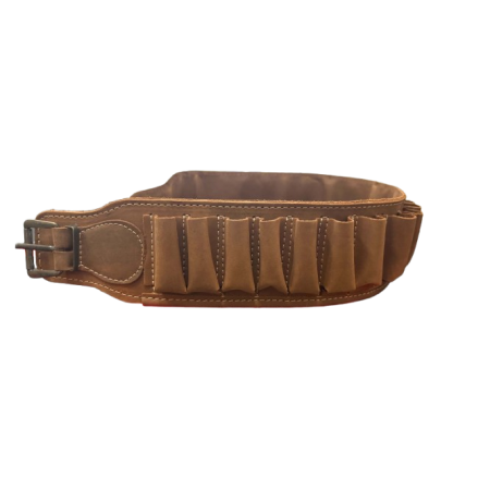 Cartouchière cuir vieilli 20 tubes pour calibre 20