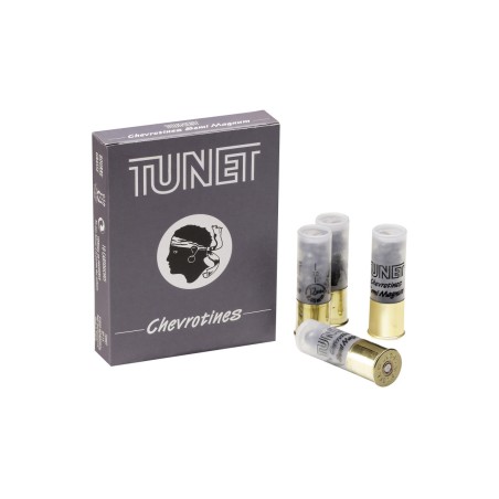 CARTOUCHES TUNET CHEVROTINE SEMI MAGNUM calibre 12/70 12grs bg x10