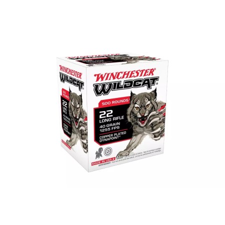 CARTOUCHES WINCHESTER 22LR WILDCAT 40GR DYNAPOINT X500