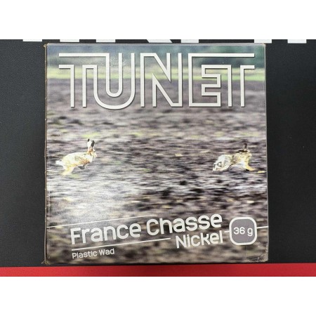 CARTOUCHES TUNET FRANCE CHASSE nickel calibre 12/70 36g...