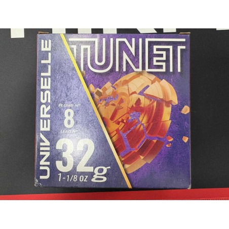CARTOUCHE TUNET UNIVERSELLE US calibre 12/70 32g n°8 x25
