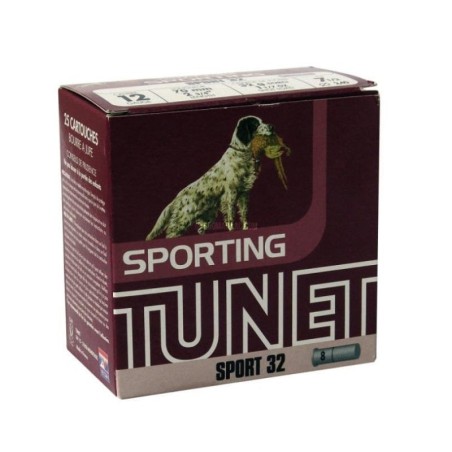 CARTOUCHES TUNET SPORT calibre 12/70 32g n°7-1/2  x25