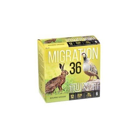 CARTOUCHE TUNET MIGRATION calibre 12/70 36g n°8 bg x25