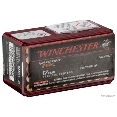 CARTOUCHES WINCHESTER CALIBRE 17HMR HV X50