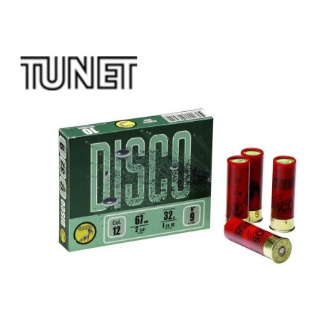 CARTOUCHES TUNET DISCO PLOMBS PLATS calibre 12/67 32g bj n°6 x25