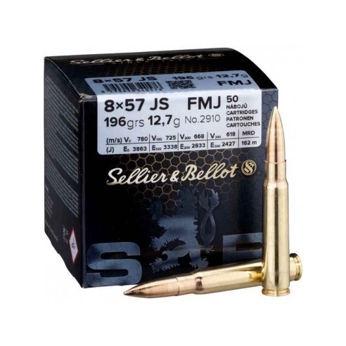 CARTOUCHE Sellier & Bellot 8×57 JS FMJ 196grs x50