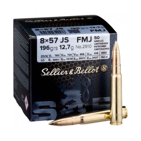 CARTOUCHE Sellier & Bellot 8×57 JS FMJ 196grs x50