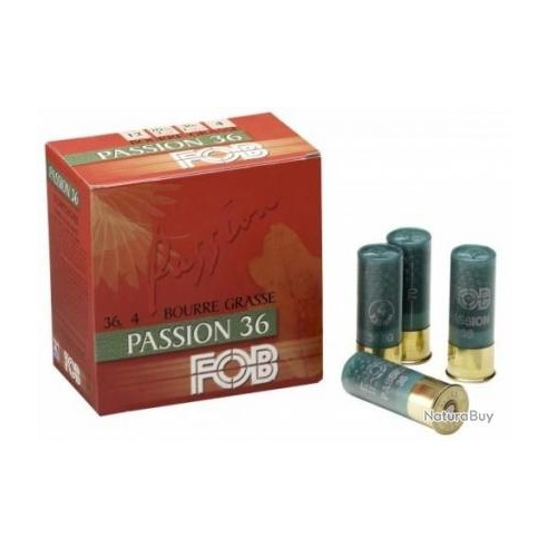 CARTOUCHE FOB PASSION calibre 12/70 36g bourre...