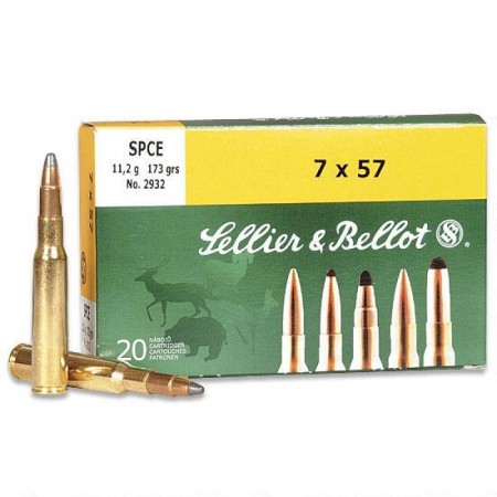 Cartouche Sellier & Bellot 7X57R 11.2grs x20