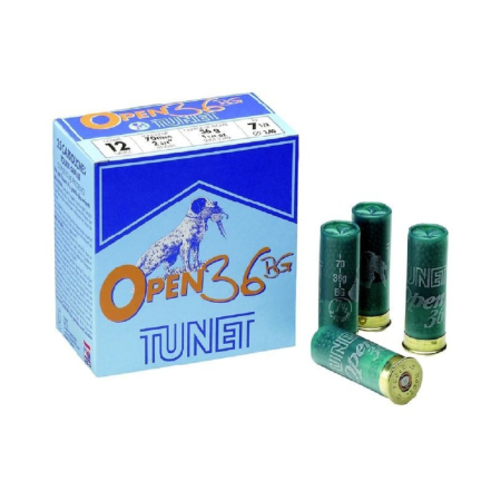 CARTOUCHES TUNET OPEN calibre 12/70 36 BG 7.5 x25