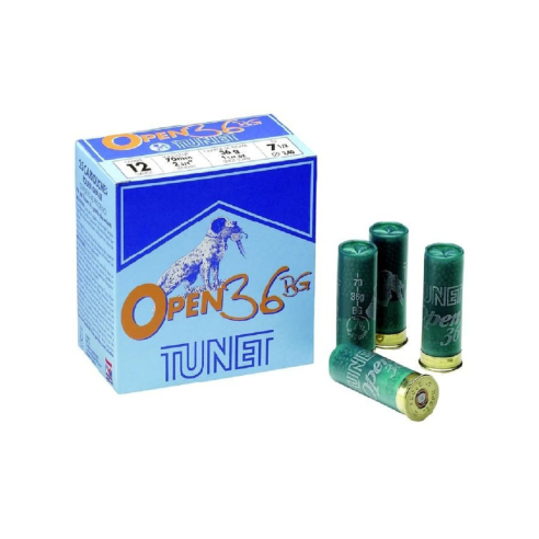CARTOUCHES TUNET OPEN calibre 12/70 36 BG 7.5 x25
