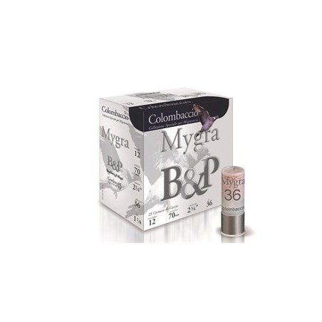 CARTOUCHE mygra colombaccio B&P calibre 12/70 n°5.5 36g x25