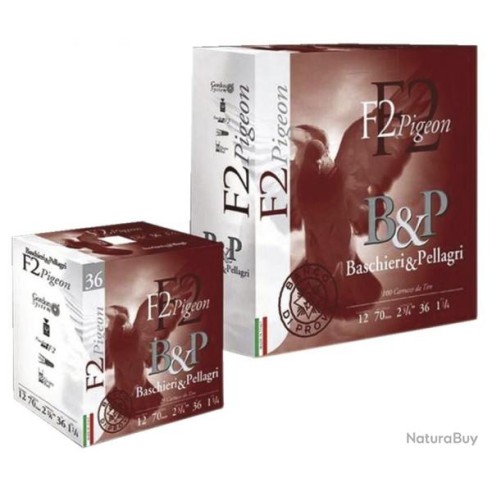 CARTOUCHE B&P F2 pigeon calibre 12/70 36g bj...