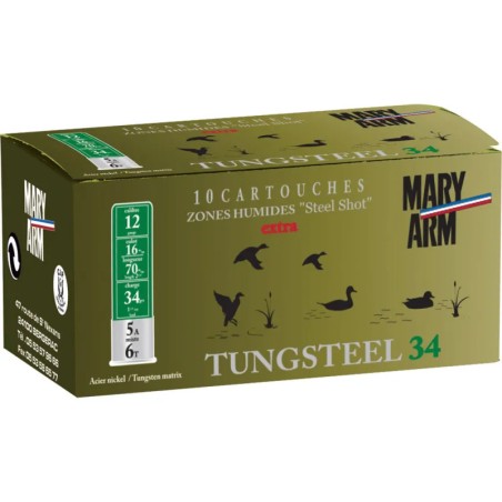 CARTOUCHE MARY TUNGSTEEL 40 MAGNUM calibre 12/76 40g n°4A/5T mixte x10