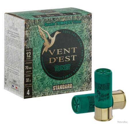 CARTOUCHE TUNET VENT D'EST GREEN TEMPEST STEEL calibre...