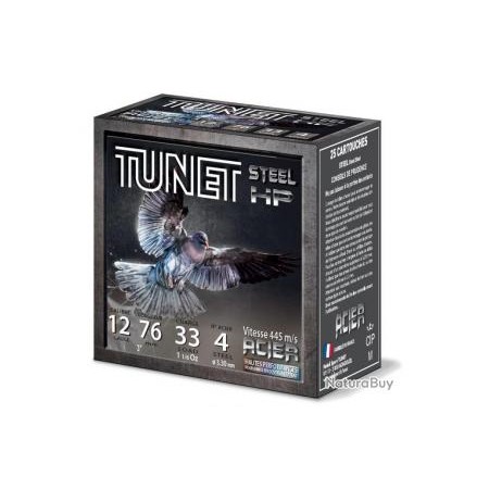 CARTOUCHE TUNET PIGEON STEEL HP calibre 12/76 33g bj n°4...