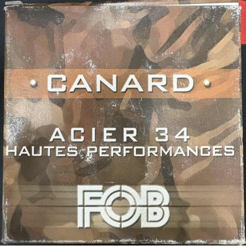 CARTOUCHE FOB CANARD ACIER calibre 12/70 34g...