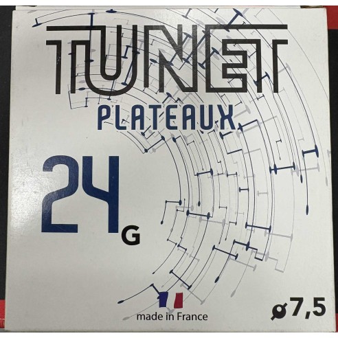 CARTOUCHE TUNET PLATEAUX TRAP calibre 12/70 24g...