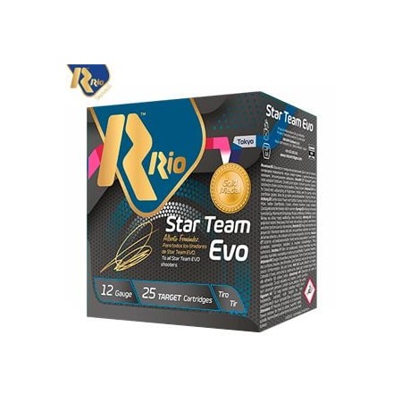 CARTOUCHE RIO STAR TEAM EVO calibre 12/70 28g n°7.5 x25