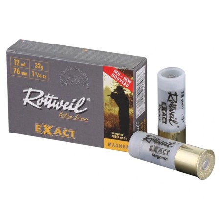 CARTOUCHE ROTTWEIL EXACT MAGNUM calibre 12/76 32g x5
