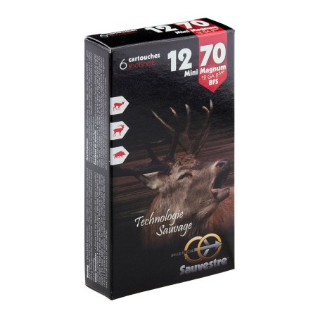CARTOUCHES SAUVESTRE SEMI Magnum calibre 12/70 x6