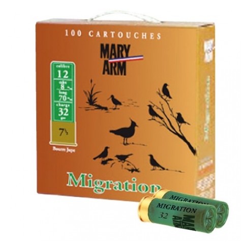 CARTOUCHES MARY MIGRATEUR calibre 12/70 32g BJ...