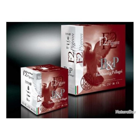 CARTOUCHE B&P f2 pigeon calibre 12/70 36g n°4 x100