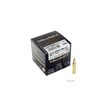 CARTOUCHES SELLIER & BELLOT calibre 223 rem 55grs 3.6g...