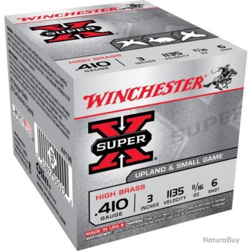 CARTOUCHES WINCHERSTER 410 SUPER-X 19.5G n°7,5 x25
