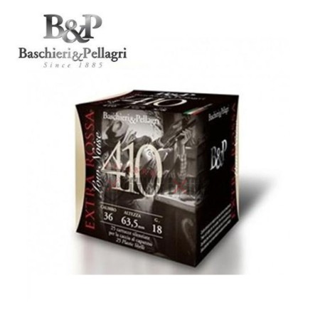CARTOUCHE B&P axtra rossa low noise calibre 410 (36/63.5)...