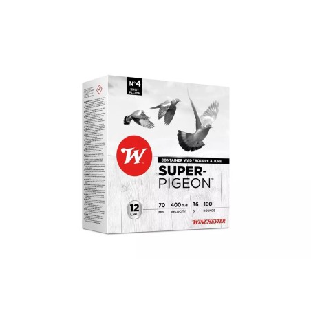 CARTOUCHES WINCHESTER SUPER PIGEON calibre 12/70 36g BJ n°4 x100
