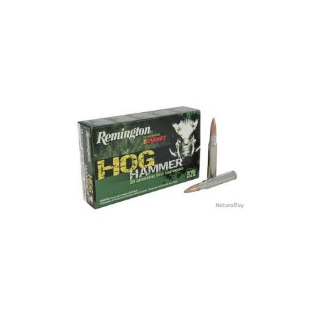 Cartouche REMINGTON calibre 30-06 HOG HAMMER 168grs x20